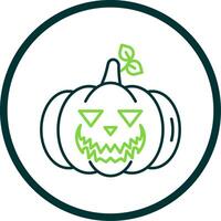 Pumpkin Line Circle Icon vector