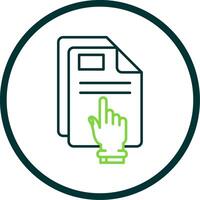 Click Line Circle Icon vector