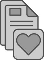 Favorite Line Filled Greyscale Icon vector