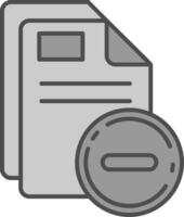 Close Line Filled Greyscale Icon vector
