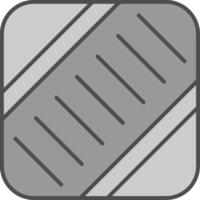 Crossing Line Filled Greyscale Icon vector