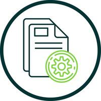 Setup Line Circle Icon vector