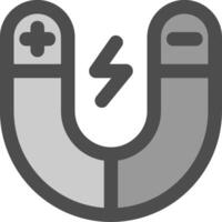 Magnet Line Filled Greyscale Icon vector