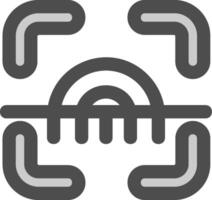 Scanner Line Filled Greyscale Icon vector