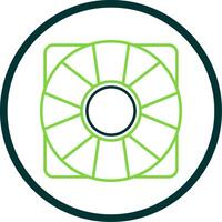 Support Line Circle Icon vector