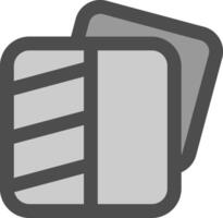 Transparent Line Filled Greyscale Icon vector