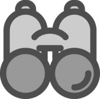 Binoculars Line Filled Greyscale Icon vector