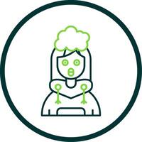Exploding Line Circle Icon vector
