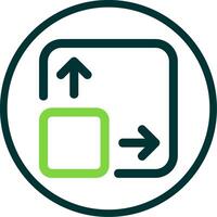 Expand Line Circle Icon vector