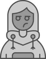 Liar Line Filled Greyscale Icon vector