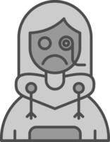 Detective Line Filled Greyscale Icon vector