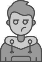 Liar Line Filled Greyscale Icon vector