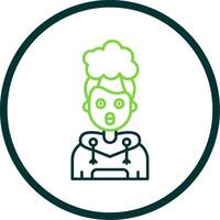 Exploding Line Circle Icon vector