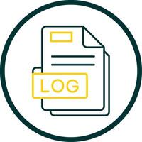 Log Line Circle Icon vector