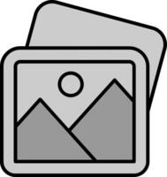 Picture Line Filled Greyscale Icon vector