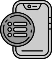 Menu Line Filled Greyscale Icon vector