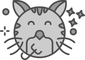 Congratulation Line Filled Greyscale Icon vector