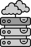 Server Line Filled Greyscale Icon vector