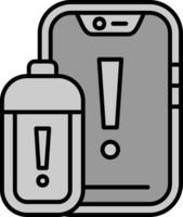 Battery Line Filled Greyscale Icon vector