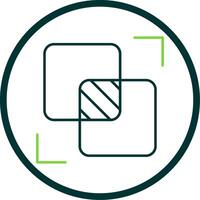 Intersect Line Circle Icon vector