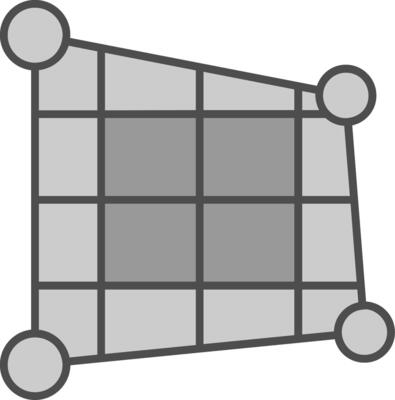 Distort Line Filled Greyscale Icon