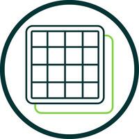 Grid Line Circle Icon vector