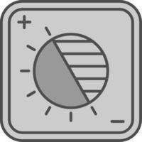 Exposure Line Filled Greyscale Icon vector