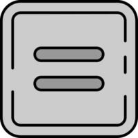 Equal Line Filled Greyscale Icon vector