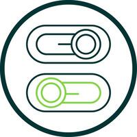 Switch Line Circle Icon vector