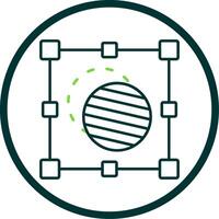 Mask Line Circle Icon vector