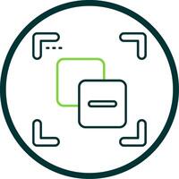 Substract Line Circle Icon vector