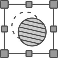 Mask Line Filled Greyscale Icon vector