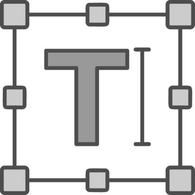 Text Line Filled Greyscale Icon