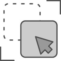 Exclude Line Filled Greyscale Icon vector