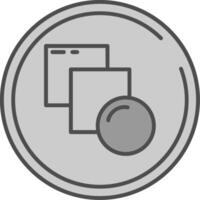 Blend Line Filled Greyscale Icon vector