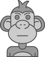 Embarrassed Line Filled Greyscale Icon vector