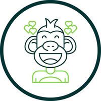 Love Line Circle Icon vector