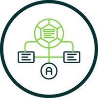 Workflow Line Circle Icon vector