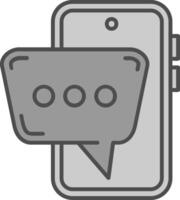 Smartphone Line Filled Greyscale Icon vector