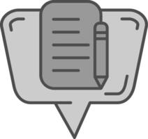 Edit Line Filled Greyscale Icon vector