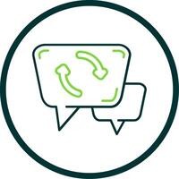 Syncing Line Circle Icon vector