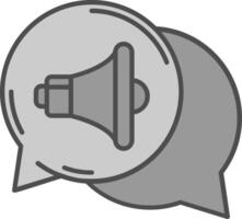 Audio Line Filled Greyscale Icon vector