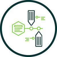 Timeline Line Circle Icon vector