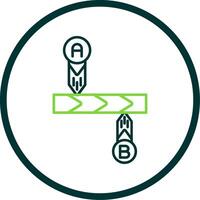 Timeline Line Circle Icon vector