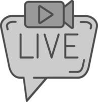 Live Line Filled Greyscale Icon vector