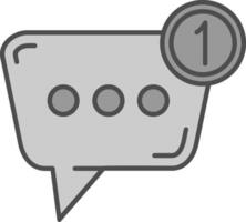 Notification Line Filled Greyscale Icon vector