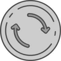 Refresh Line Filled Greyscale Icon vector