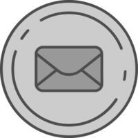 Email Line Filled Greyscale Icon vector