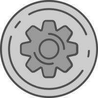 Settings Line Filled Greyscale Icon vector