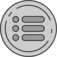 Menu Line Filled Greyscale Icon vector